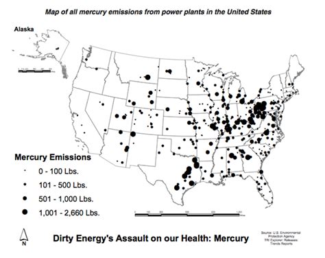 Graph of the Day: Map of All Mercury Emissions from U.S. Coal-fired ...