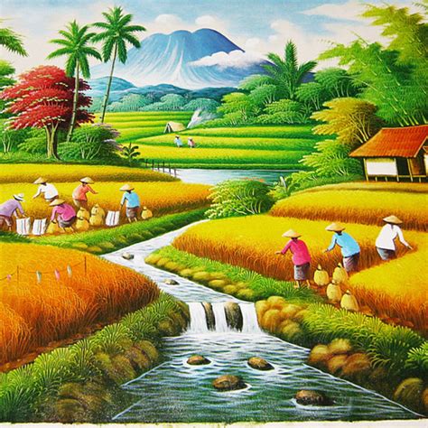 Jual Lukisan Pemandangan Alam dan Gunung - Kota Denpasar - Bali Bagus Art | Tokopedia