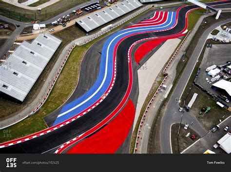 Austin, Texas - November 15, 2012: Aerial view of Circuit of the ...