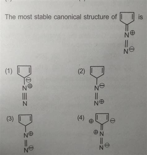 The most stable canonical structure of the following compound is? - Brainly.in