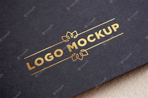 Premium PSD | Gold text effect logo mockup