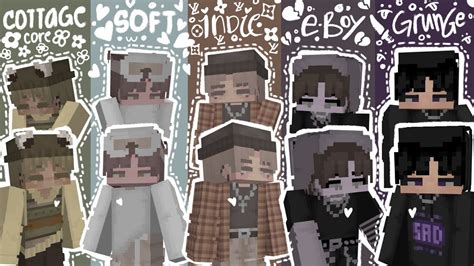 AESTHETIC SKINS 」| スキン | aesthetic minecraft skins [boy ver] - YouTube