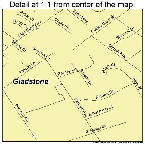 Gladstone Oregon Street Map 4129000