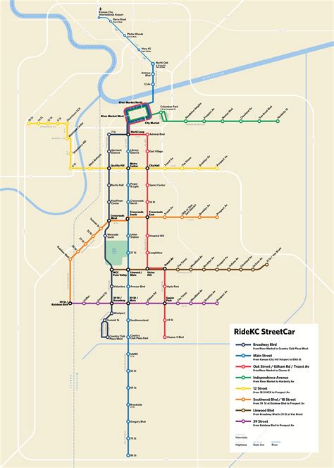 Expanded Streetcar Map : r/kansascity