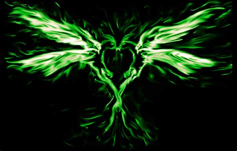 Green Phoenix Love by punkisstillcool on DeviantArt