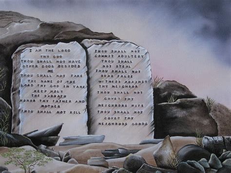 Moses 10 Commandments Painting at PaintingValley.com | Explore ...