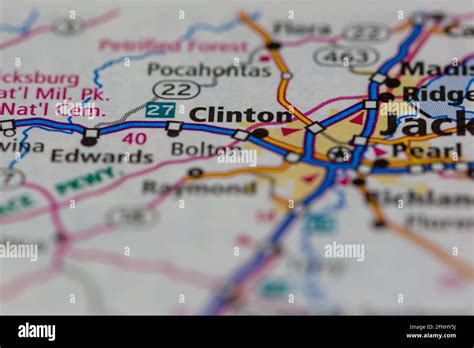 Map of clinton mississippi hi-res stock photography and images - Alamy