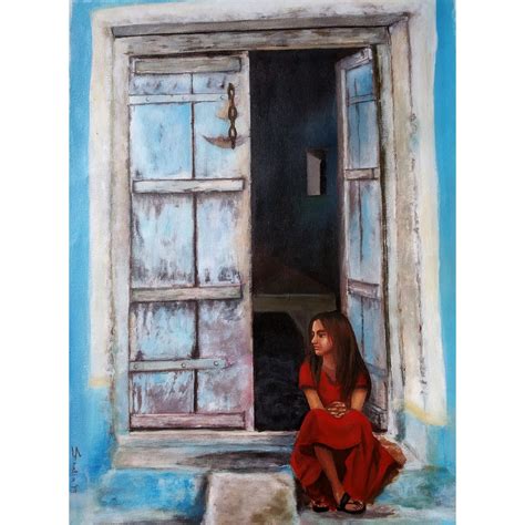 Girl Waiting Painting - CraftTatva.com