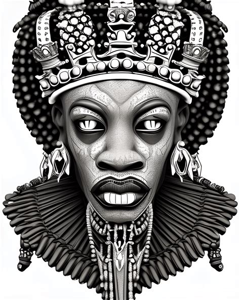 Voodoo King Baron Samedi Haiti Mythology Coloring Page · Creative Fabrica