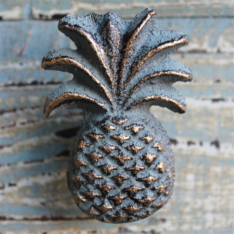 White Washed Pineapple Figure- Tropical Pineapple Decor - California Seashell Company