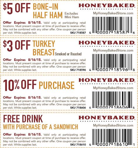 Printable Honey Baked Ham Coupon 2019