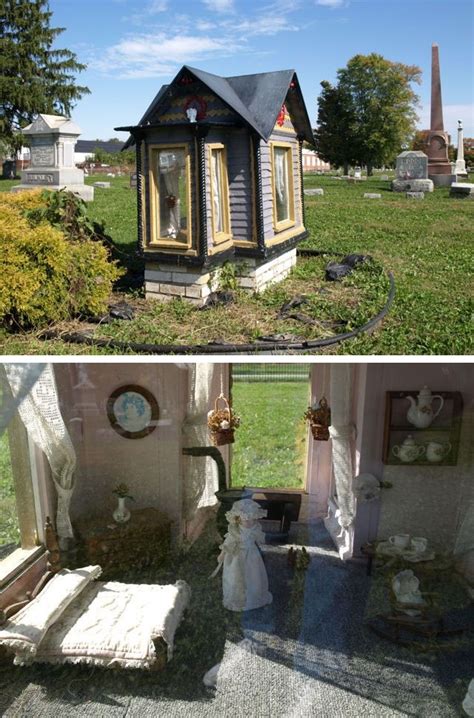 Dollhouse Graves - 4 unusual grave markers | Unusual headstones, Cemetery monuments, Cemetery ...