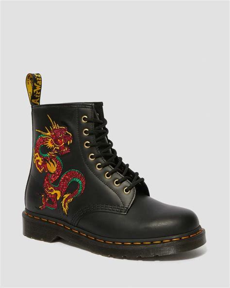 1460 Leather Dragon Embroidered Lace Up Boots | Dr. Martens