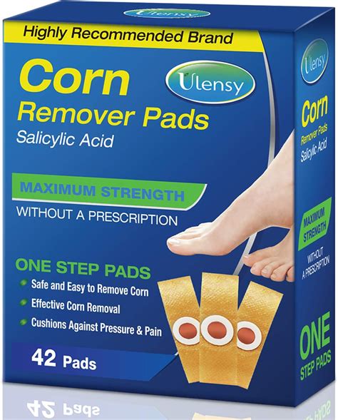 Corn Remover, 42 Corn Remover Pads, High Efficacy Corn Treatment Pads, Toe and Callus Corn ...