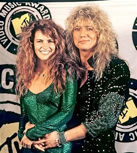 Whitesnake lead singer David Coverdale with then-girlfriend Tawny ...