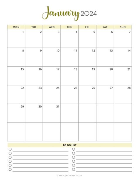 2024 January Calendar To Print Monthly Weekly Planner - Free Printable October 2024 Calendar