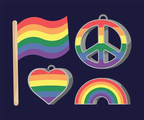 cuatro iconos de la comunidad lgbtiq 10463530 Vector en Vecteezy