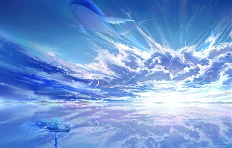 Anime Cloud Wallpapers - Top Free Anime Cloud Backgrounds - WallpaperAccess | Sky art, Clouds ...