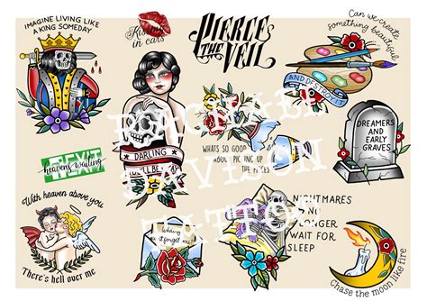 Pierce The Veil Flash Sheet! | RachaelDtattoo