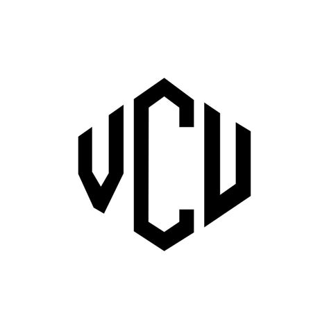 VCU letter logo design with polygon shape. VCU polygon and cube shape ...