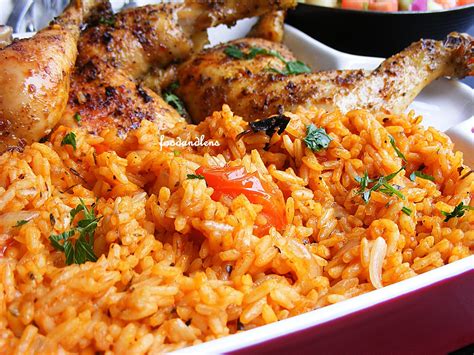 Food and lens: Jollof Rice With Grilled Chicken And Fried Plantain.