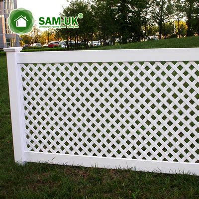 4'x8' semi privacy vinyl lattice fence yard from China manufacturer - SAM-UK