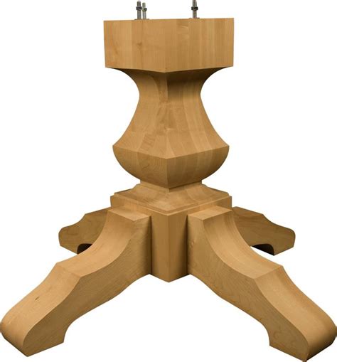 Transitional Pedestal Base Kit | Wood pedestal table base, Pedestal table base, Dining table bases