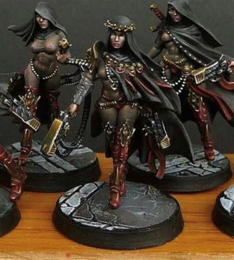 Non-standard Adeptus Sororitas colouring - cool dark sisters | Warhammer 40k miniatures, 40k ...