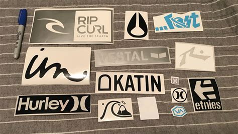 Surf Vinyl Stickers 15 Random Pick | Etsy