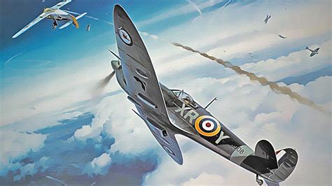 Dogfight Spitfire Painting by Thomas Pikolin - Fine Art America