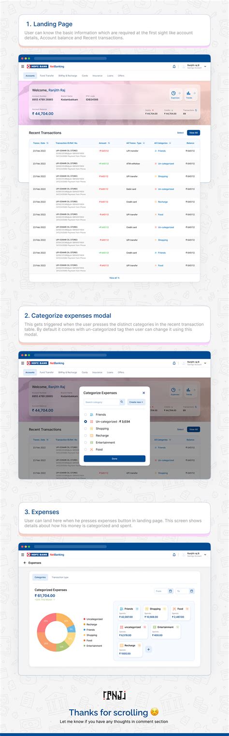 HDFC Bank netbanking portal redesign :: Behance