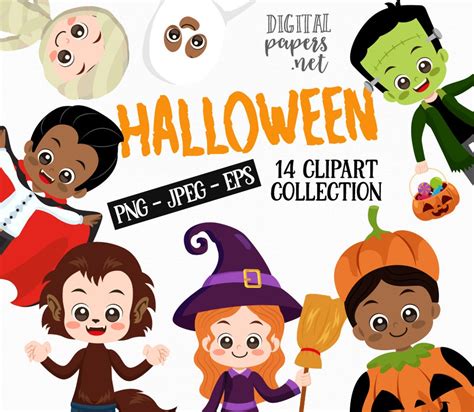 Halloween Clipart, Halloween Birthday Party, Png Clipart, Eps Vector ...