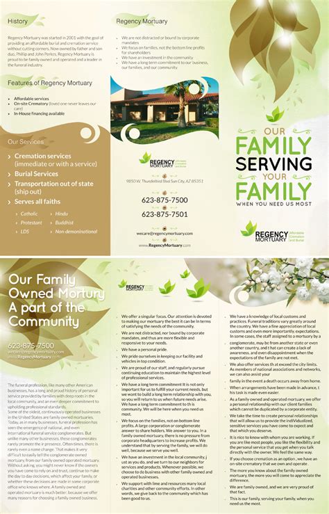 Funeral Home Brochure Samples - Blogs