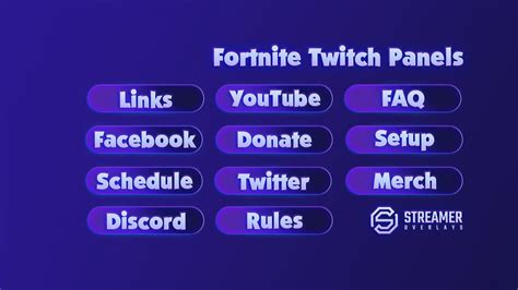 Fortnite Twitch Panels