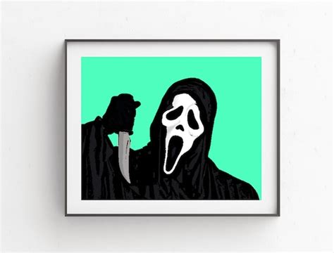 Scream Ghostface Horror Art Print // Wes Craven Scream Horror | Etsy