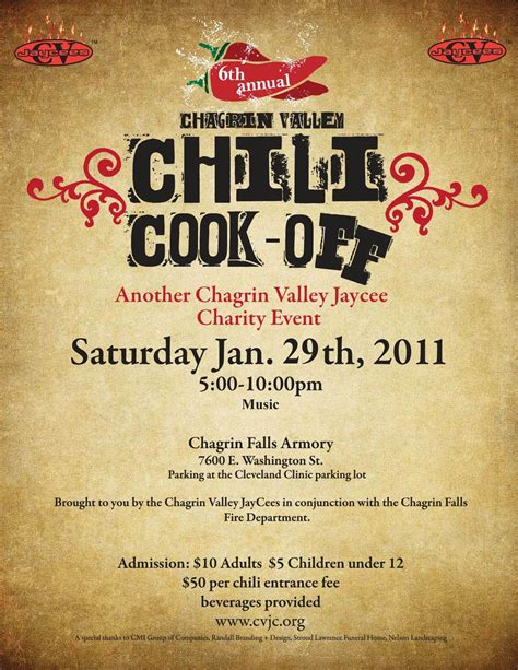 Chili Cook Off Flyer Template Free Printable - Wow - Image - Free Printable Fundraiser Flyer ...