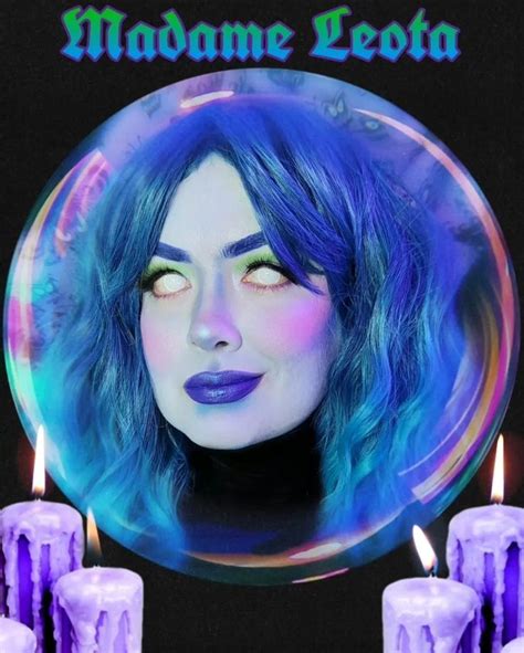 Floating Head in a Crystal Ball, Light Blue Skin Blue hair White out ...