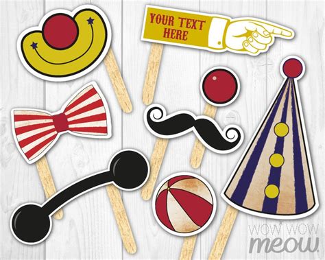 55 Piece Circus Carnival Photo Props INSTANT DOWNLOAD Editable | Etsy