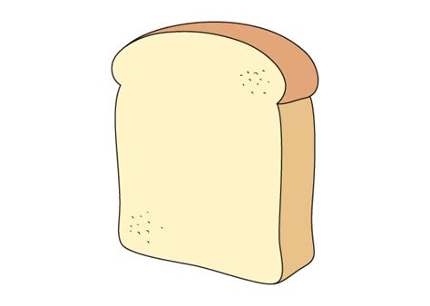 How to Draw a Slice of Bread or Toast Step by Step - EasyLineDrawing