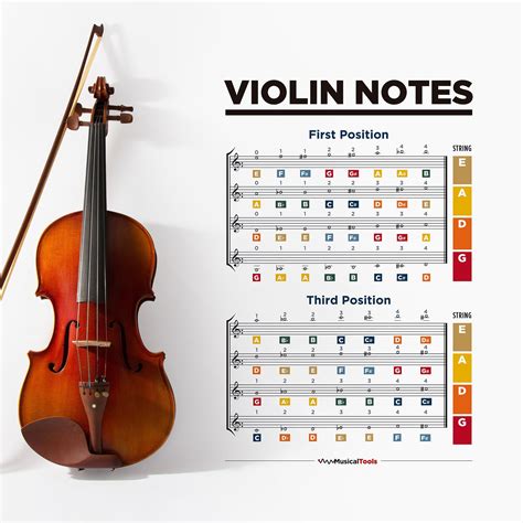 Violin Notes Chart. Music Notes Chart. Violin Finger Positions. Printable Poster - Etsy | Violin ...