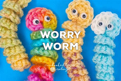 Crochet Worry Worm Written Pattern — Hooked by Robin