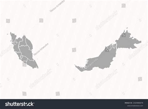 Detailed Map Malaysia States Cities Can Stock Vector (Royalty Free ...