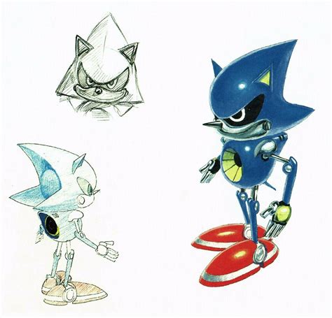 NBA Jam (the book) on Twitter: "Concept art for Metal Sonic in Sonic CD circa 1993.…