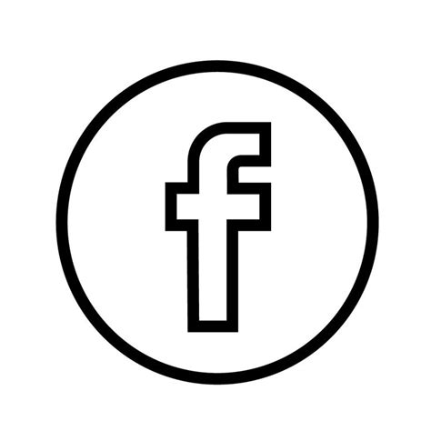 facebook vector logo black - outline | Facebook logo vector, Logo ...