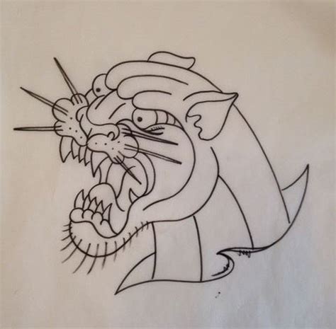 Panther Tattoo Drawing Outline