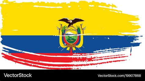 Ecuador flag Royalty Free Vector Image - VectorStock