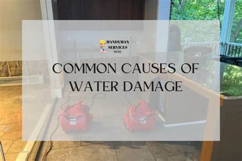 Top Causes Of Water Damage | Handyman Services In DC