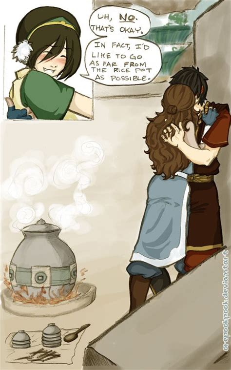 Zuko & Katara — “In fact, I’d like to go as FAR from the rice as... | Avatar zuko, Avatar funny ...