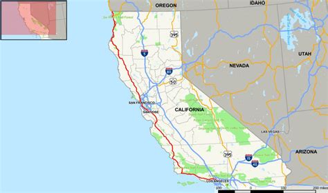 Route 1 California Road Trip Map - Klipy - Route 1 California Map ...