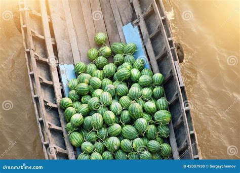 Vietnam, Mekong River Delta, Traditional Floating Market Stock Photo ...